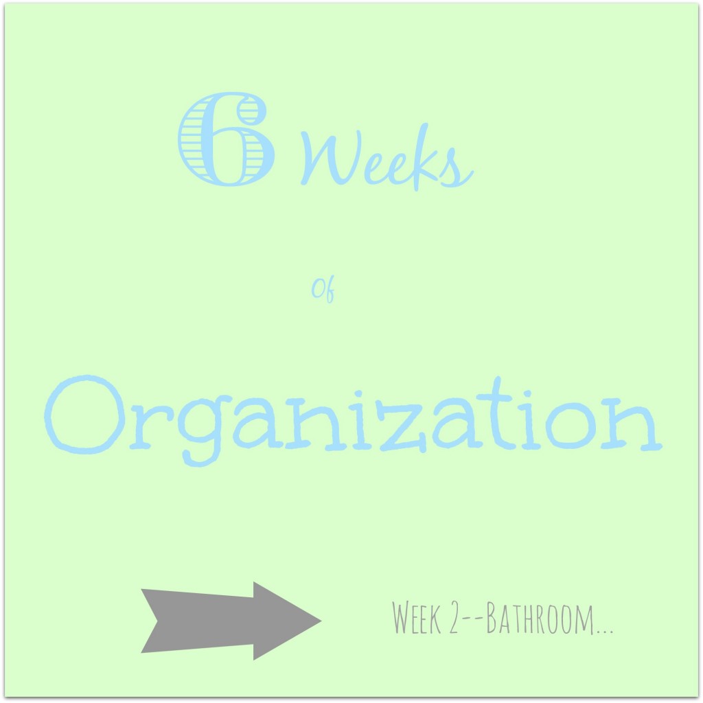6 Weeks of Organization--Week 2--Bathroom