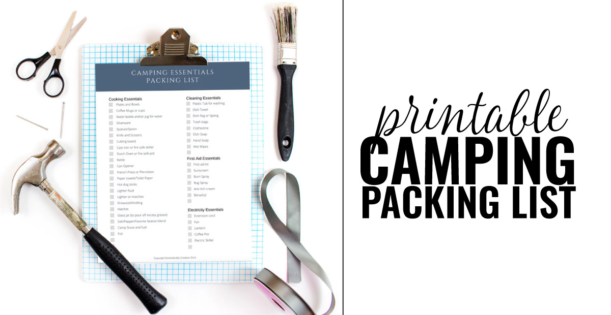 FREE List of What to Pack when Camping | The Kolb Corner