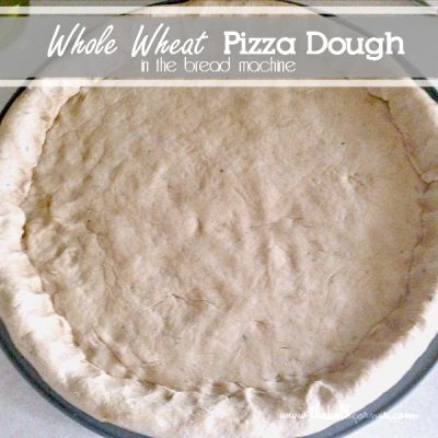 Whole Wheat Pizza Dough in the Bread Machine