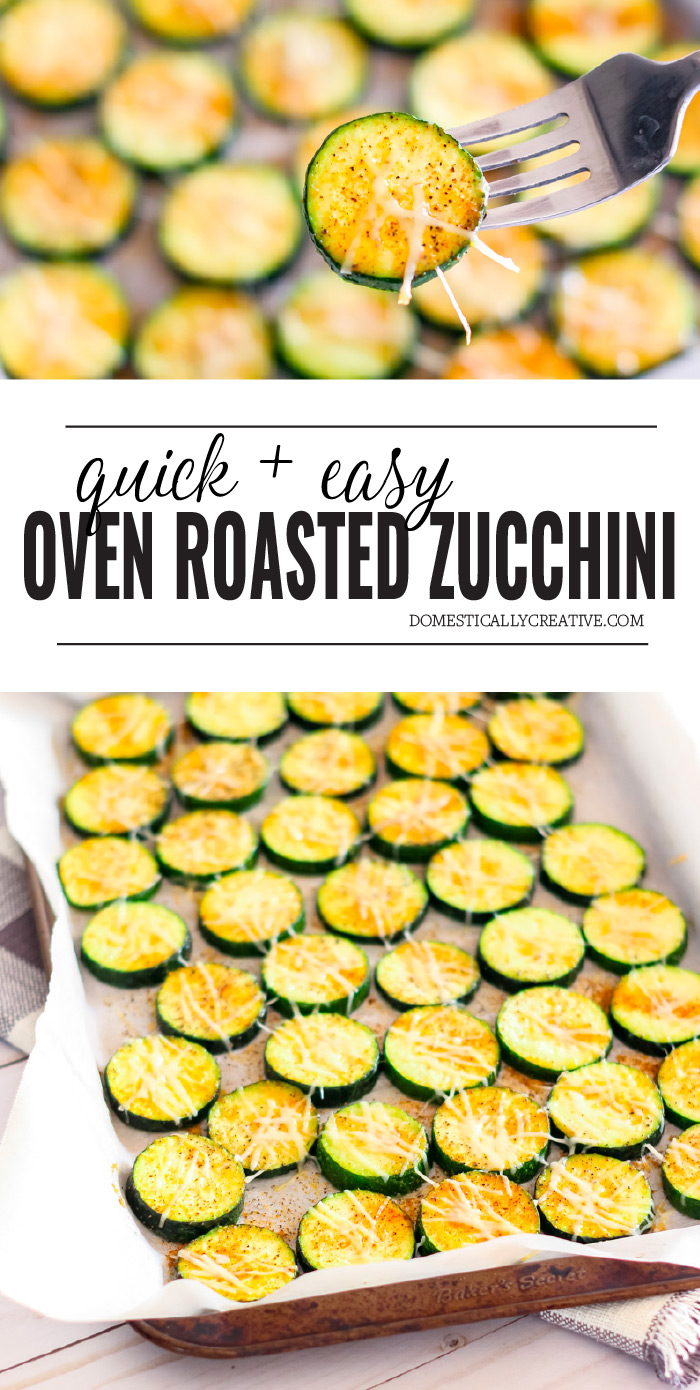Simple delicious roasted zucchini side dish recipe