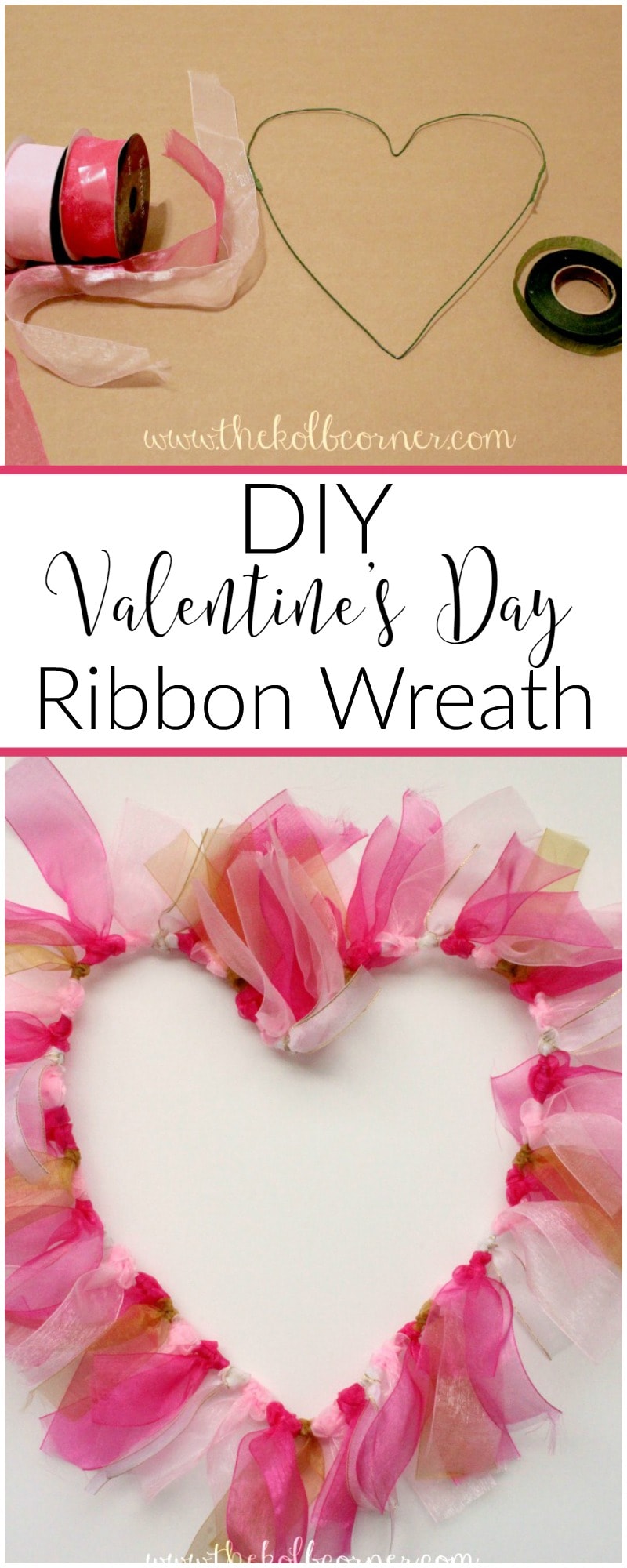 DIY Valentine's Day Ribbon Wreath