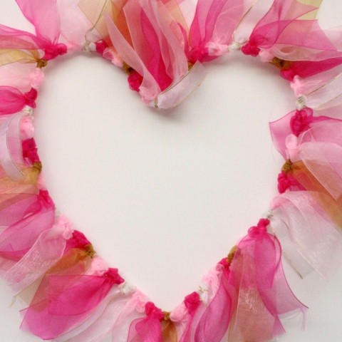 DIY Valentine's Day Ribbon Wreath