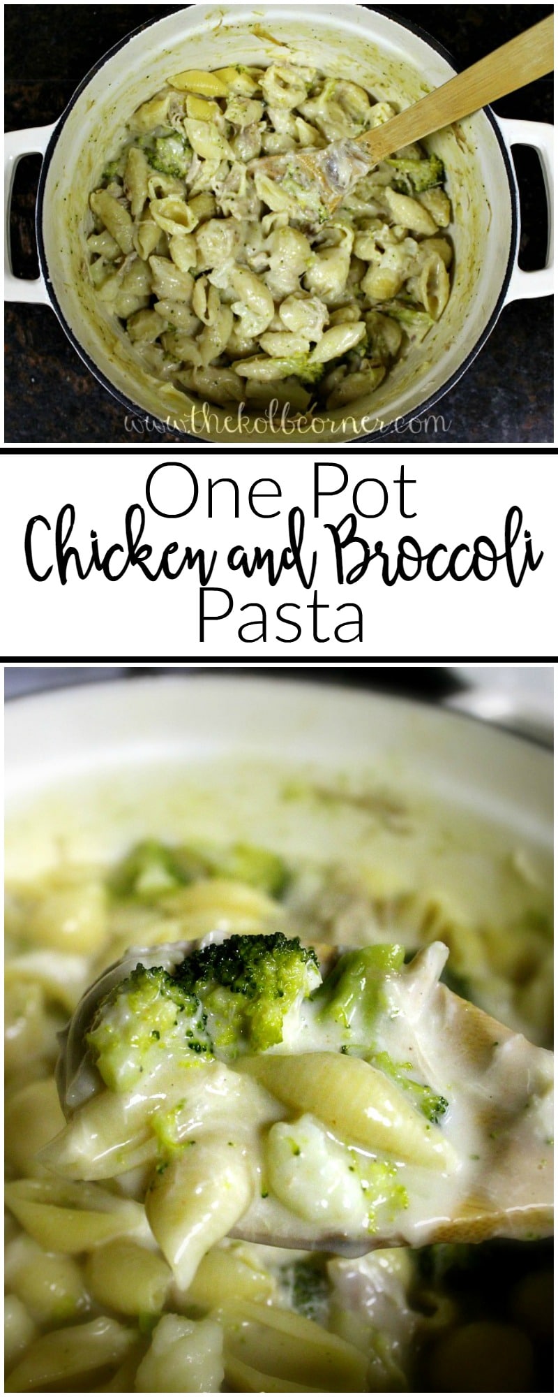 One Pot Cheesy Chicken and Broccoli Pasta. Easy meal ready in minutes.