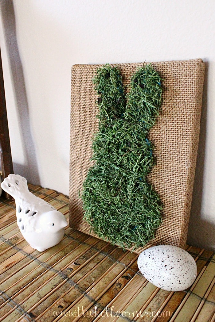 Moss and Burlap bunny