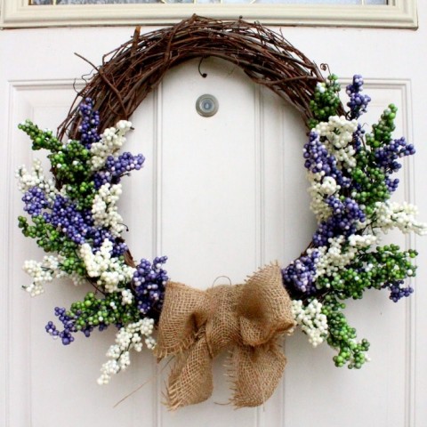 DIY Spring Berry Wreath