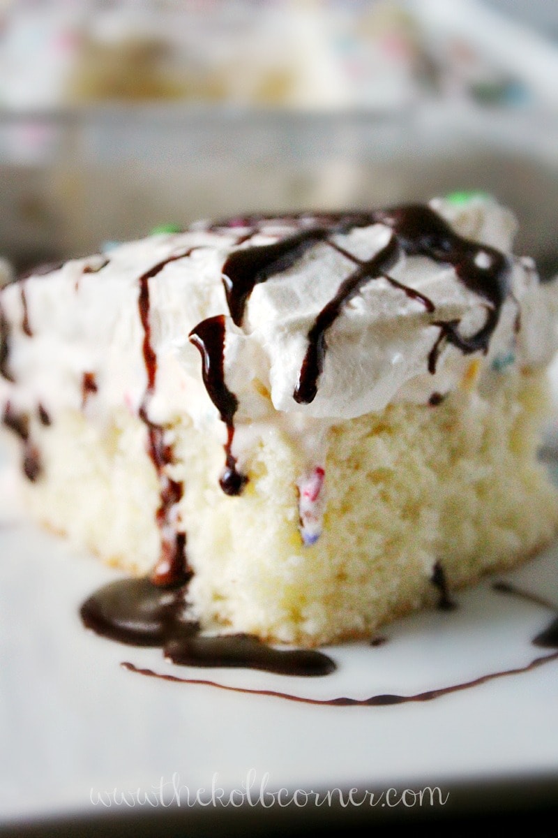 Easy ice cream cake recipe using your choice of cake mix and ice cream. The possibilities are endless!