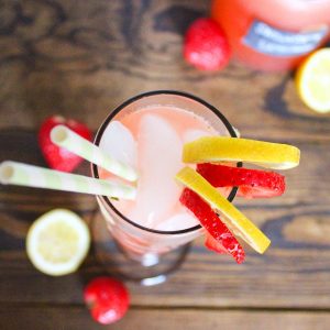 Refreshing, ice cold strawberry lemonade made from scratch. You only need 4 ingredients to make this sweet drink for Summer time.