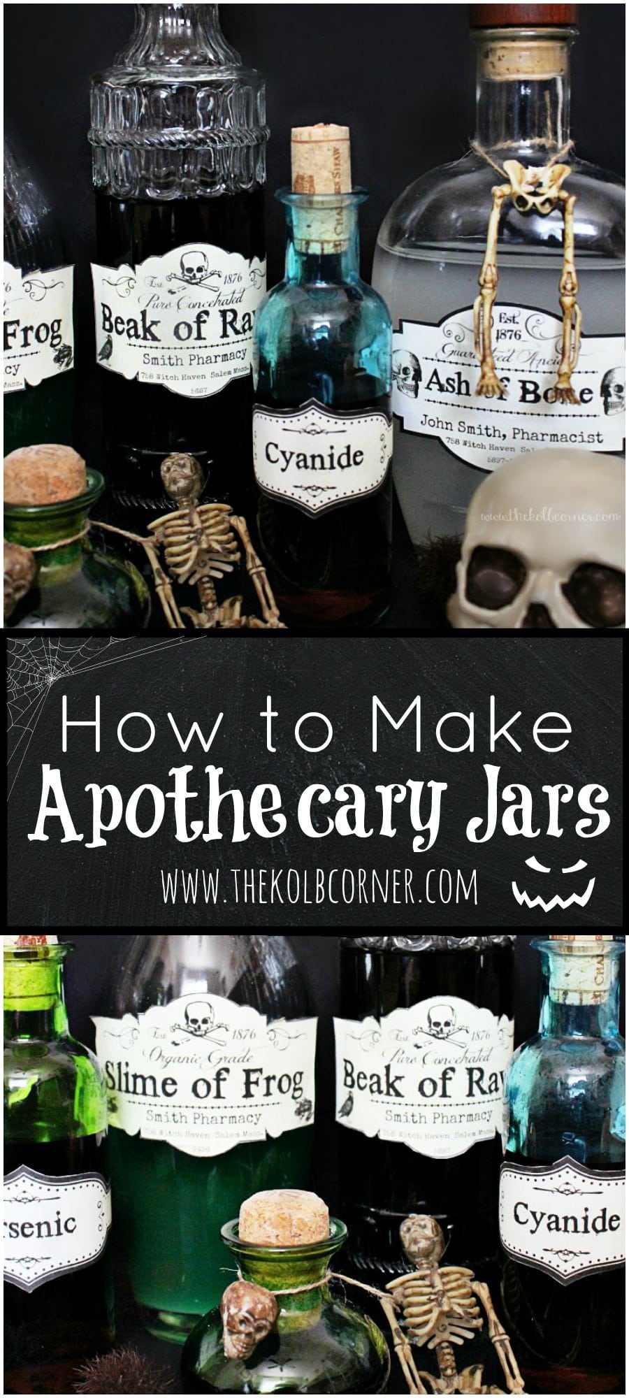 pinterest collage for potion jars