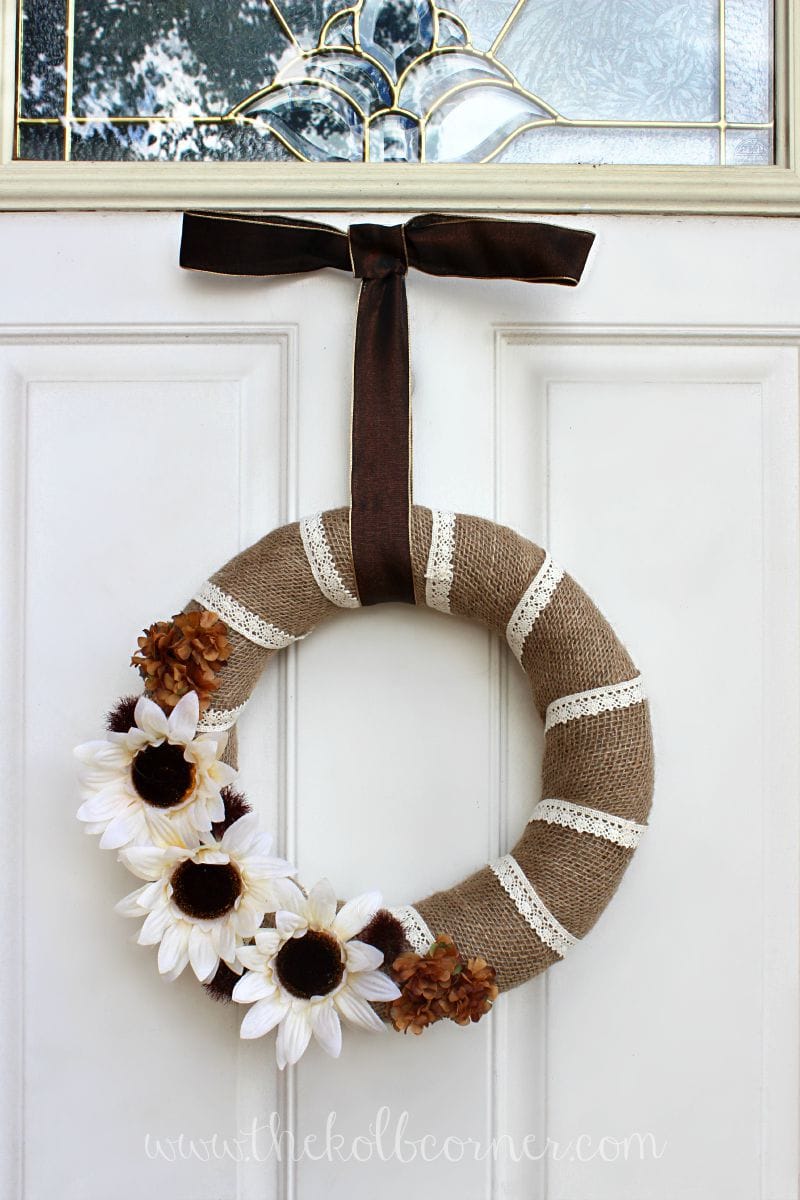 Burlap and Lace Fall Wreath