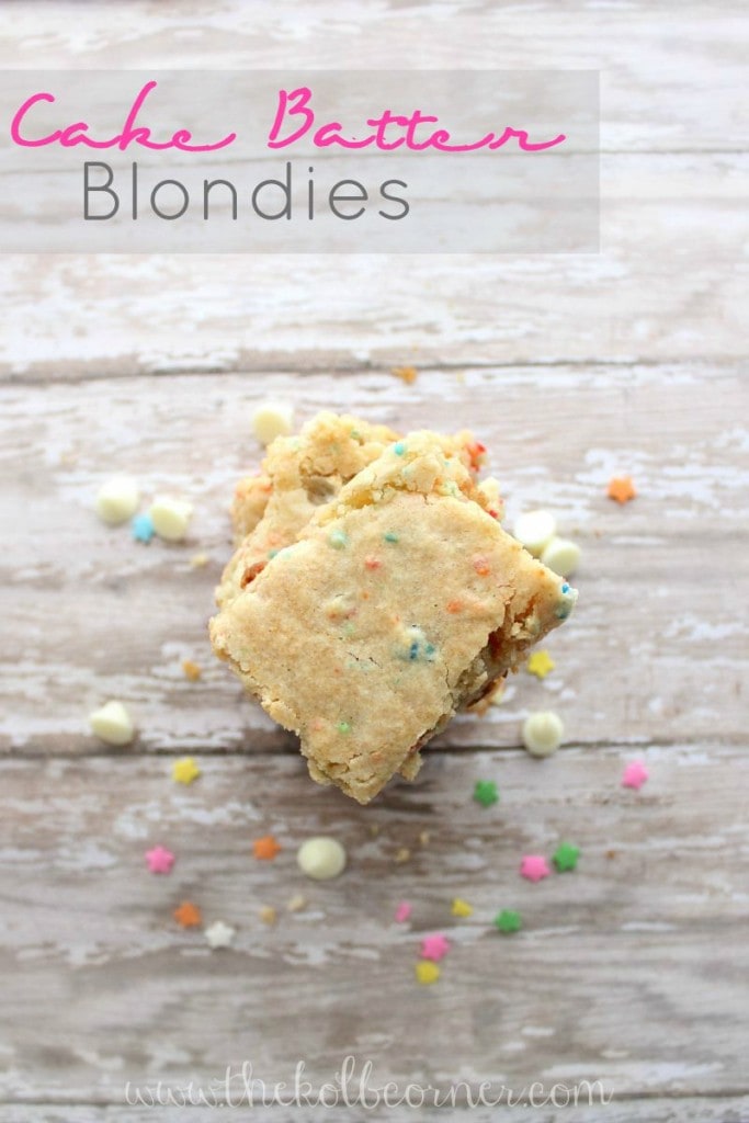 Cake Batter Blondies