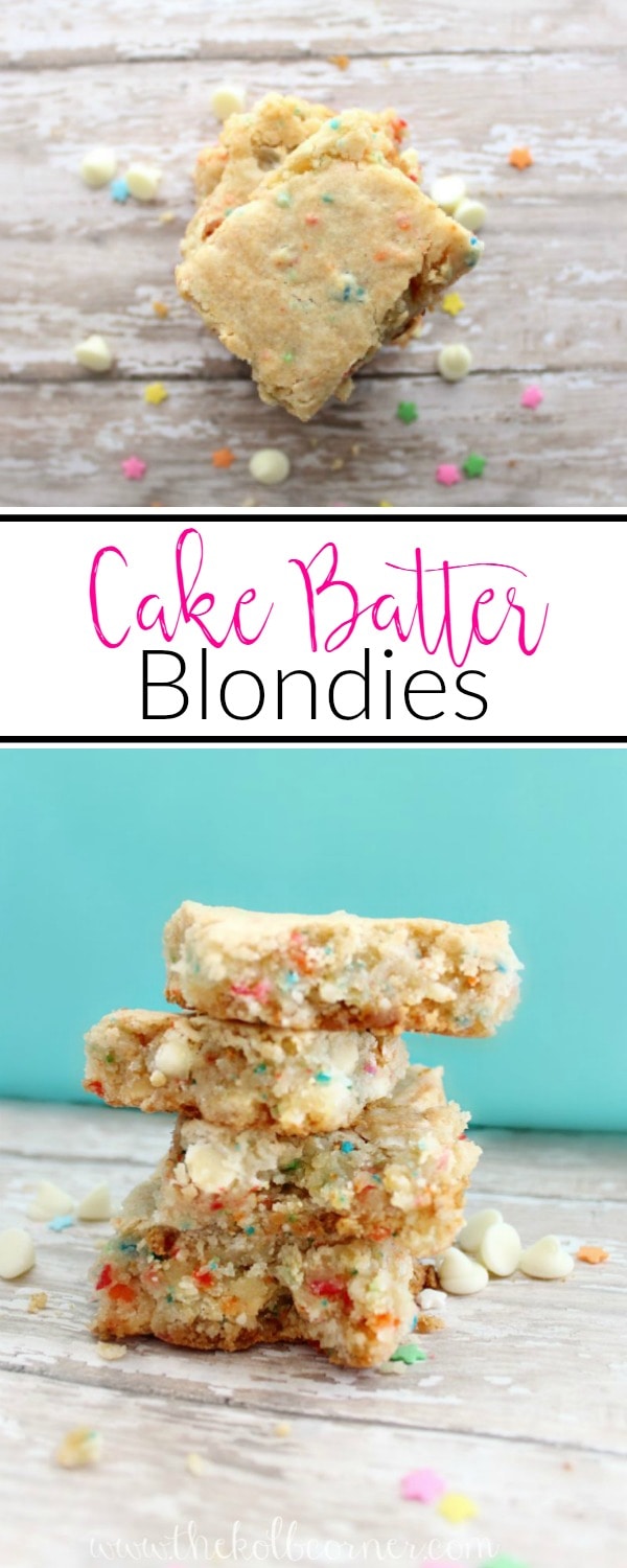 Cake Batter Blondies
