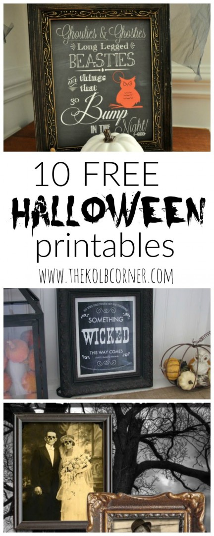 10 Free Halloween Printables - Domestically Creative