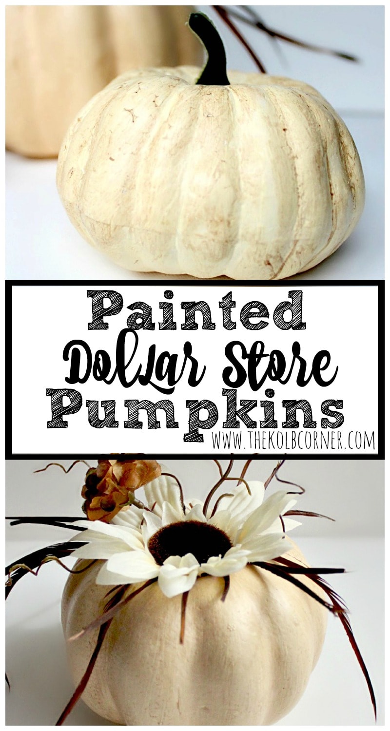 Take dollar store pumpkins and transform them with a little paint to fit any decor