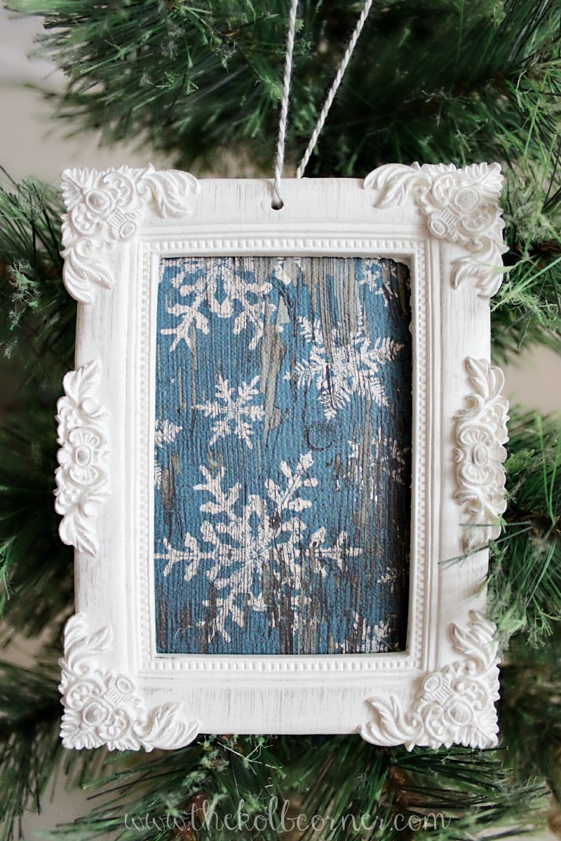 Framed Scrapbook Paper Ornament–2015 Ornament Exchange