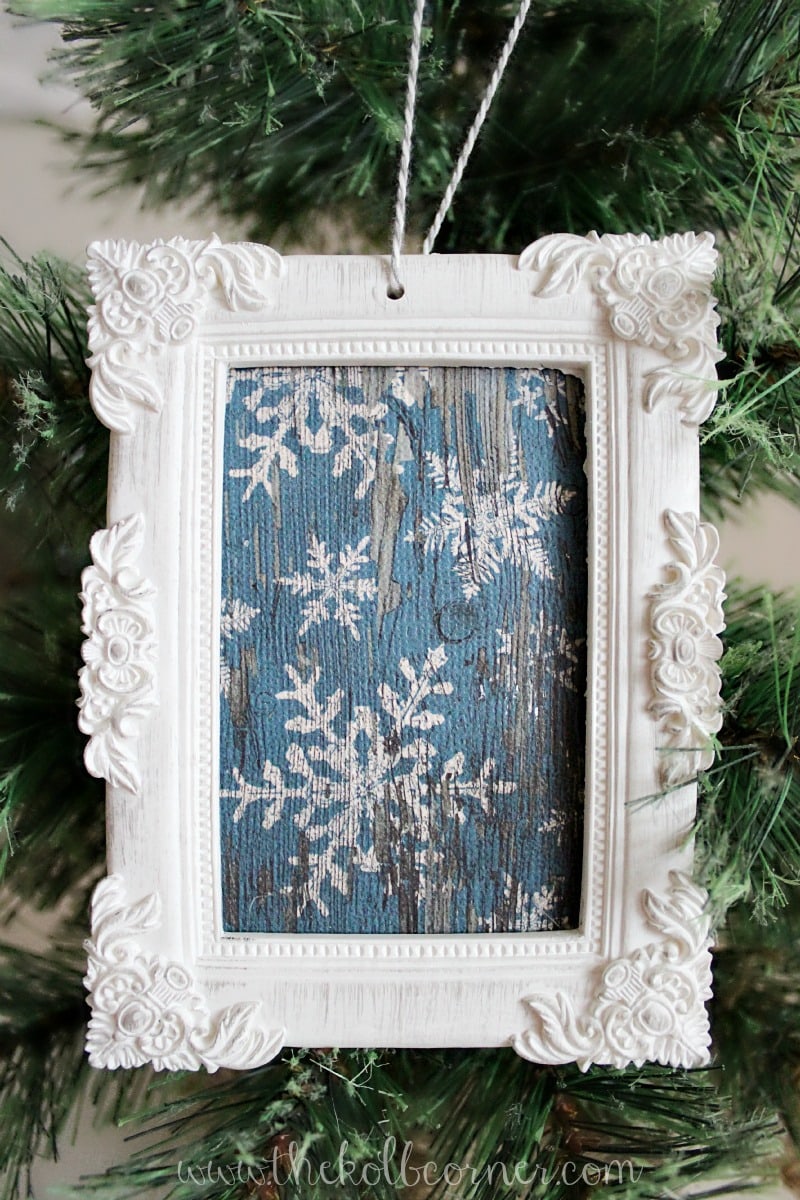 Framed Scrapbook Paper Ornament