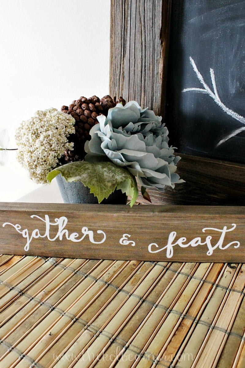 DIY Painted Gather and Feast Sign