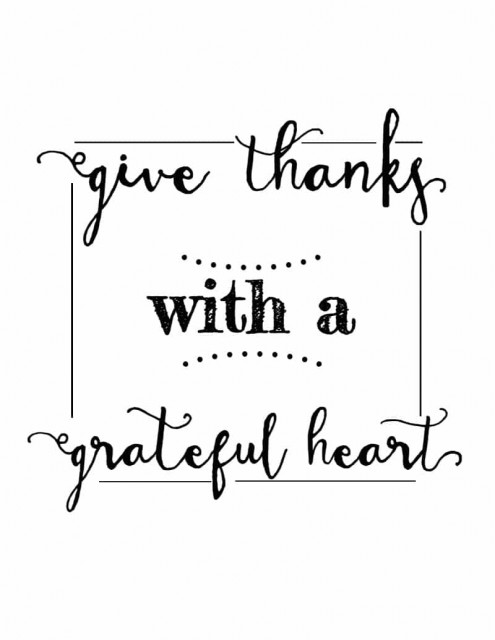 FREE Give Thanks Printable - Domestically Creative