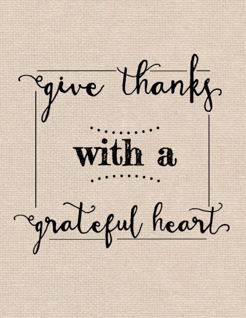 FREE Give Thanks Printable - Domestically Creative