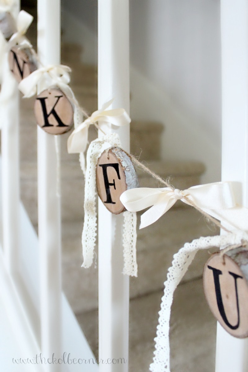 How to Make a Rustic Wood Slice Garland