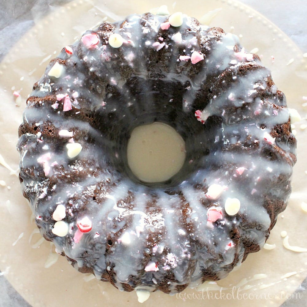 Dark Chocolate Peppermint Bundt Cake