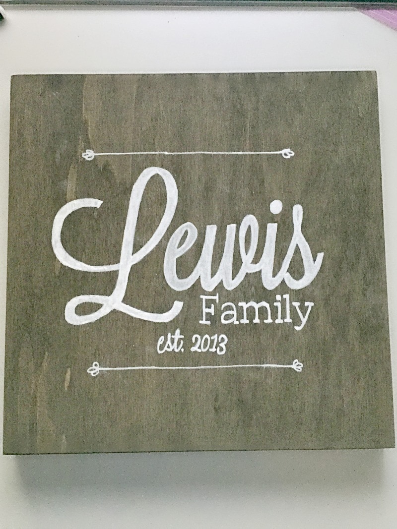 Hand Painted Family Sign