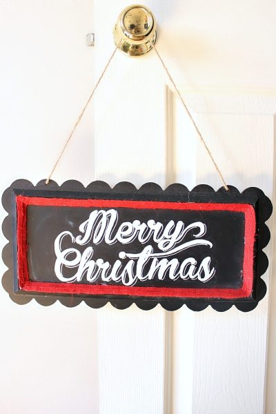 Merry Christmas Chalkboard Sign