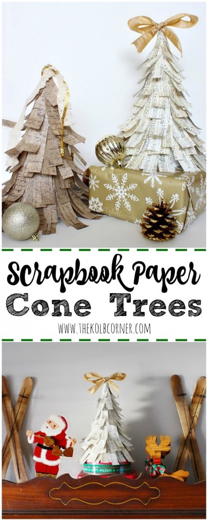 Scrapbook Paper Cone Trees Hero