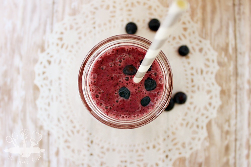 Blueberry Peach Smoothie Horizontal