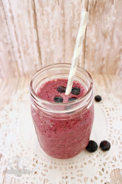 Blueberry Peach Smoothie Vertical