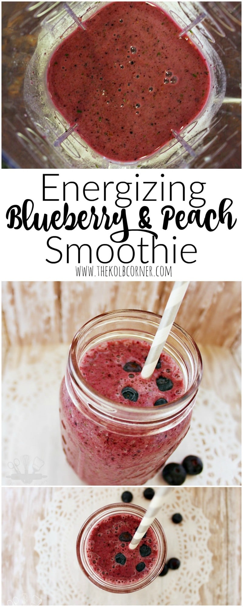 Energizing Blueberry and Peach Smoothie