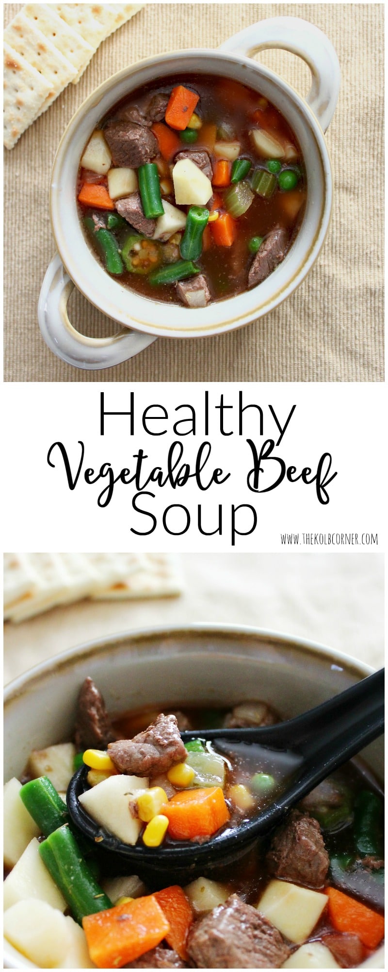 Healthy Vegetable Beef Soup - Domestically Creative
