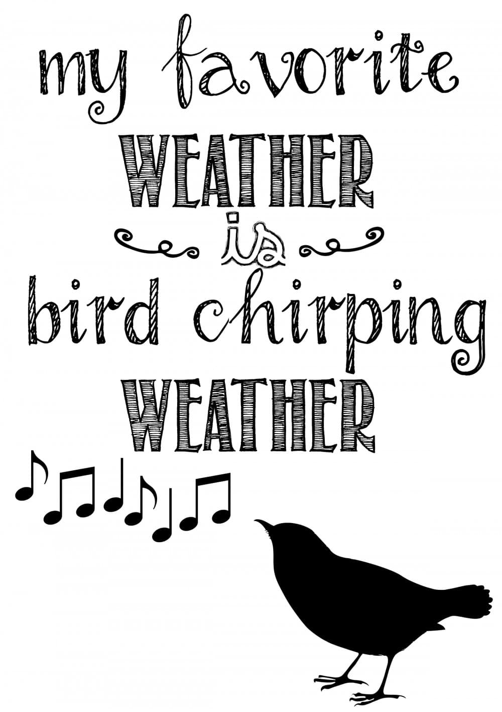 My Favorite Weather is Bird Chirping Weather