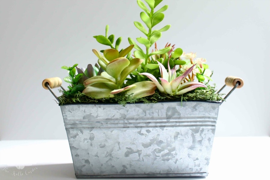 Simple DIY Faux Succulent Planter