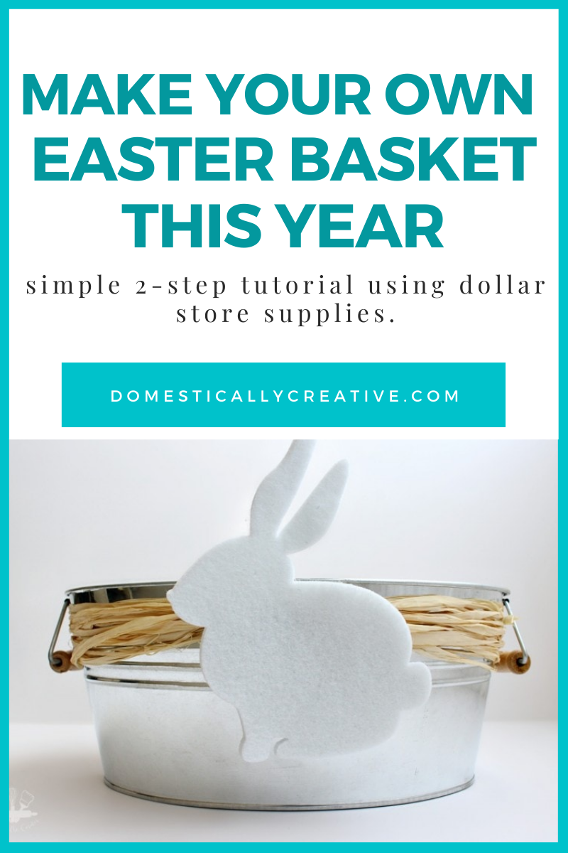 Make your own Easter basket this, simple 2-step tutorial using dollar store supplies