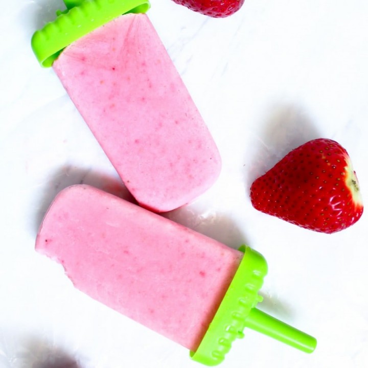 Wild Strawberry Smoothie Popsicles