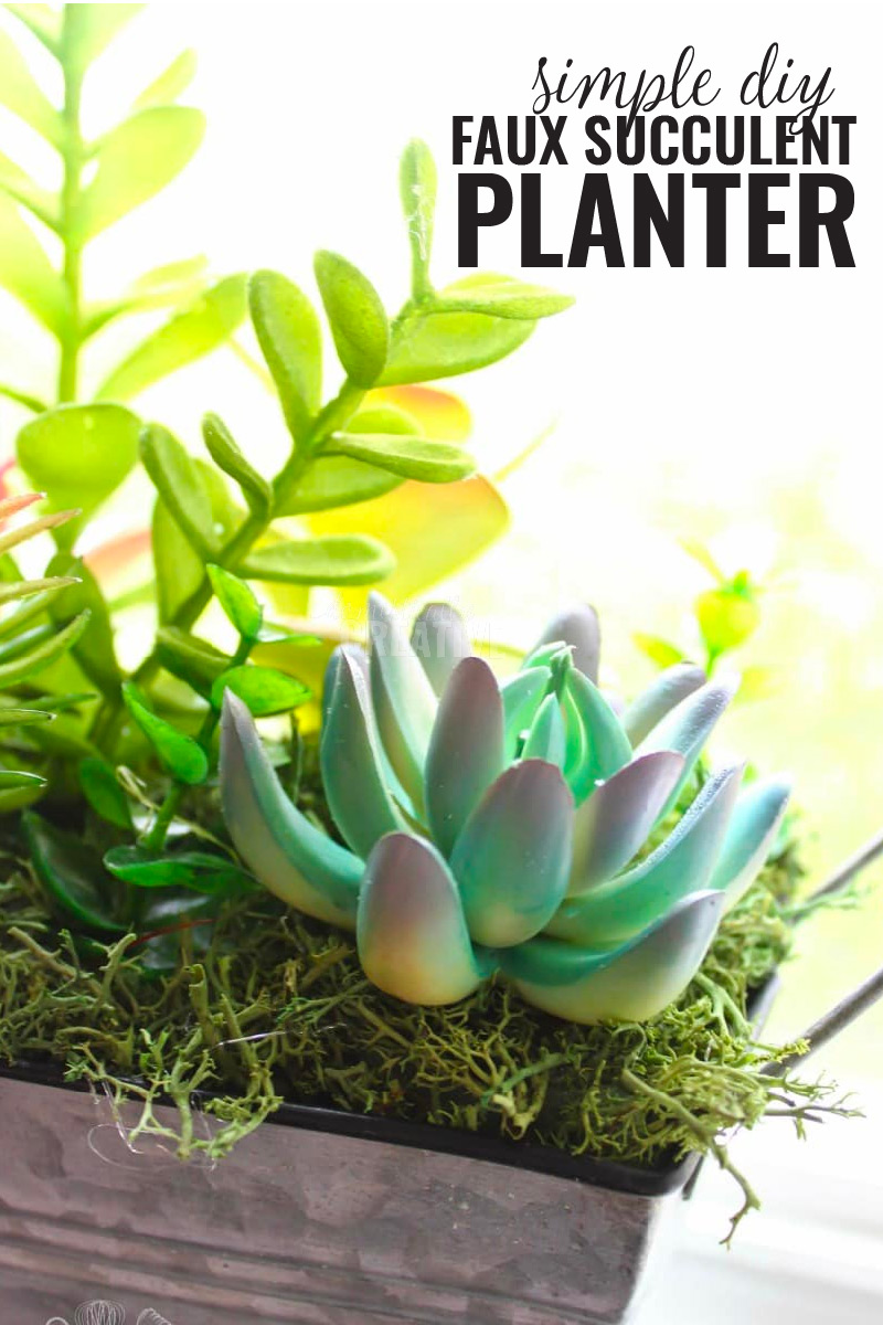 Simple DIY Faux Succulent Plante