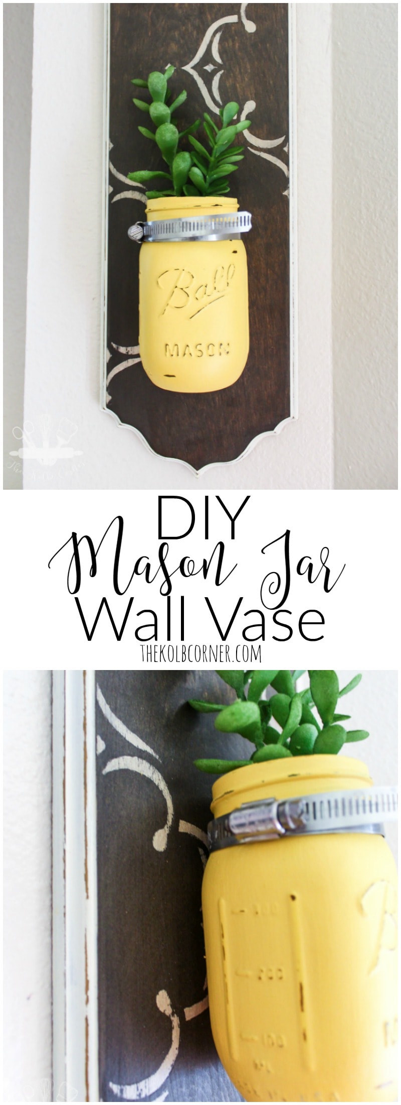 DIY Mason Jar Wall Vase