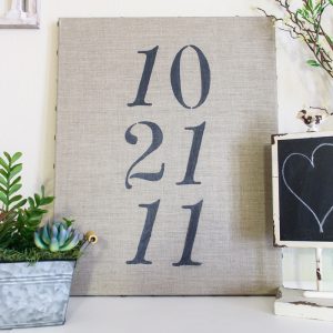 Add a personal statement to any decor with this easy stenciled anniversary date art