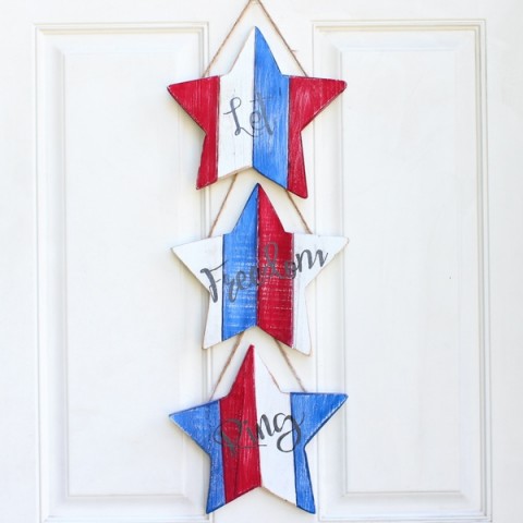 Stars and Stripes Door Hanger for the 4th of July