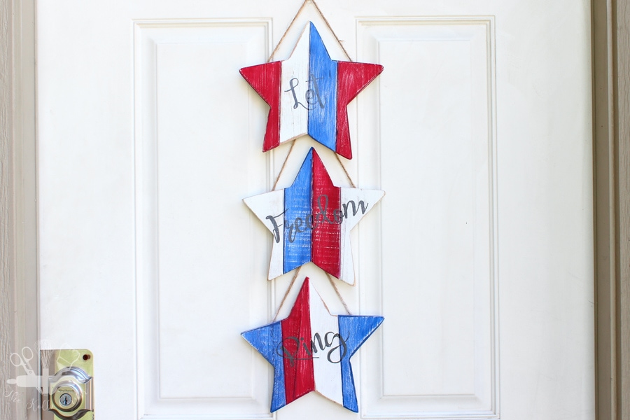 Stars and Stripes Door Hanger for the 4th of July