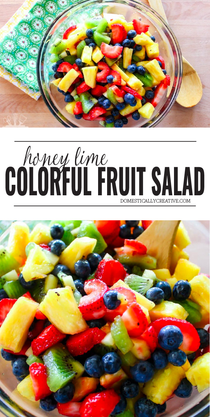 Rainbow Honey Lime Fruit Salad