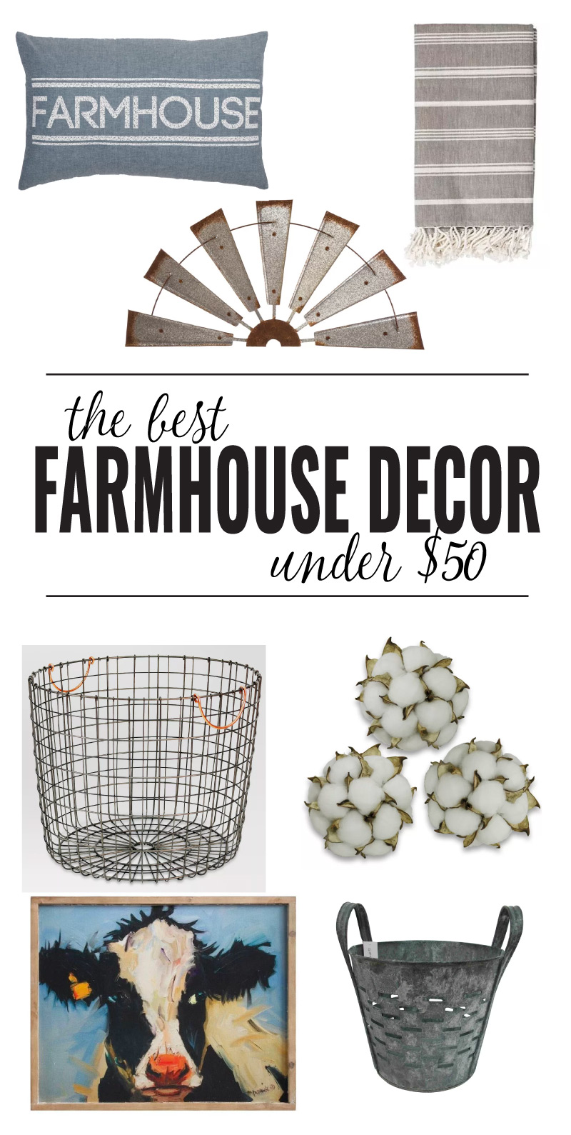 Affordable Farmhouse decor under $50