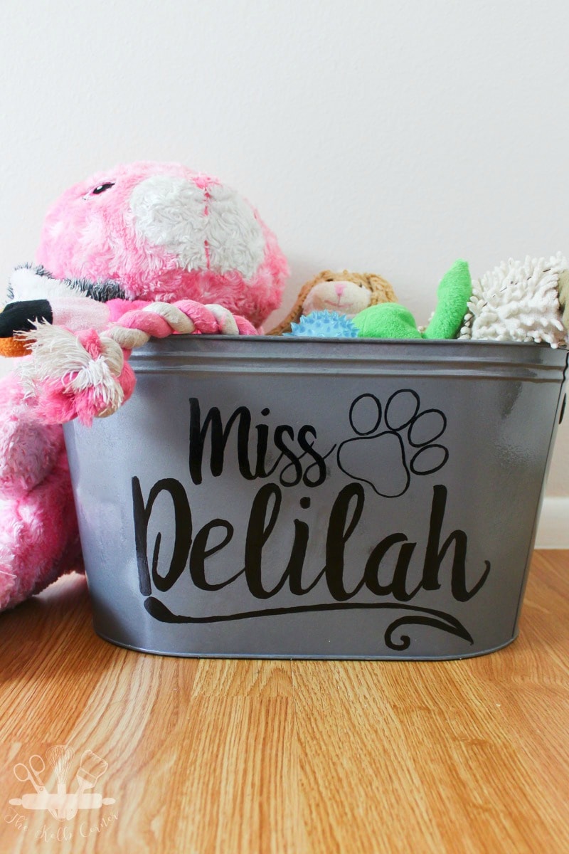 custom pet toy storage bin