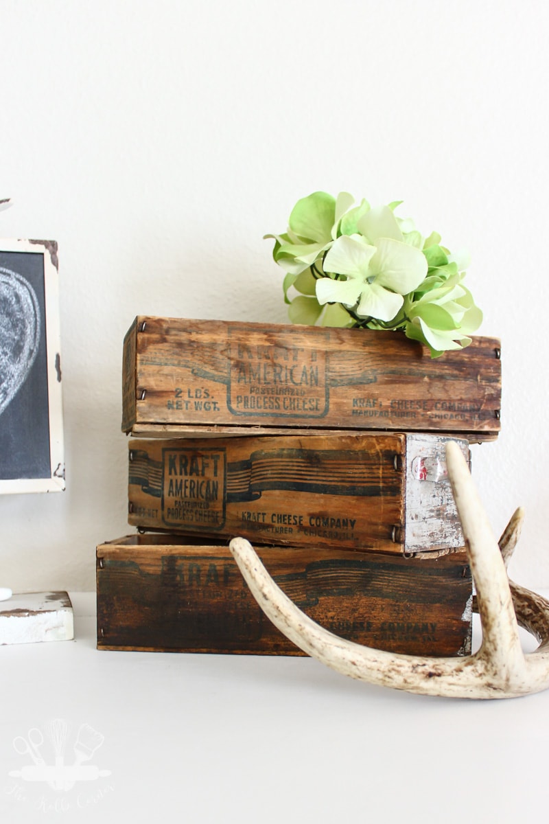 Decorate with Vintage Wood Boxes-3