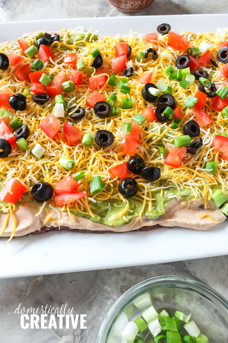 Quick And Easy Mexican 7 Layer Dip Domestically Creative Quick And Easy Mexican 7 Layer Dip Domestically Creative
