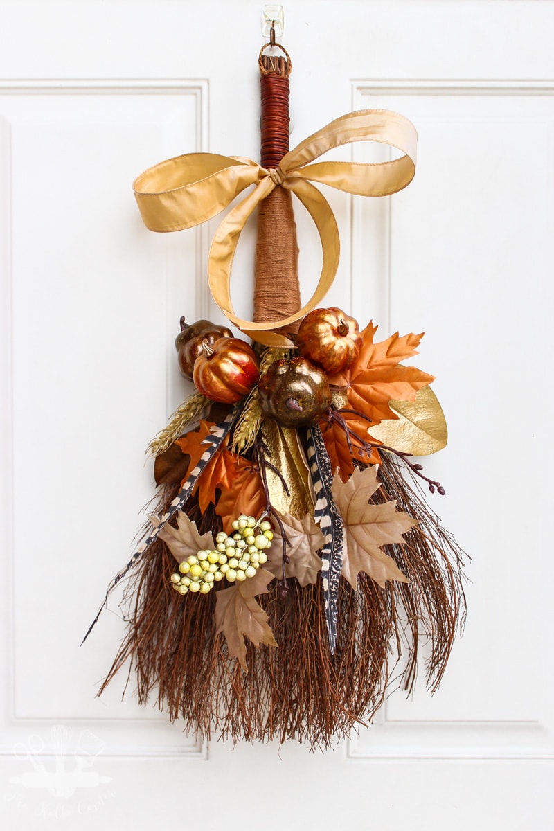 Rustic Fall Cinnamon Broom Wreath — Thrift Store Upcycle