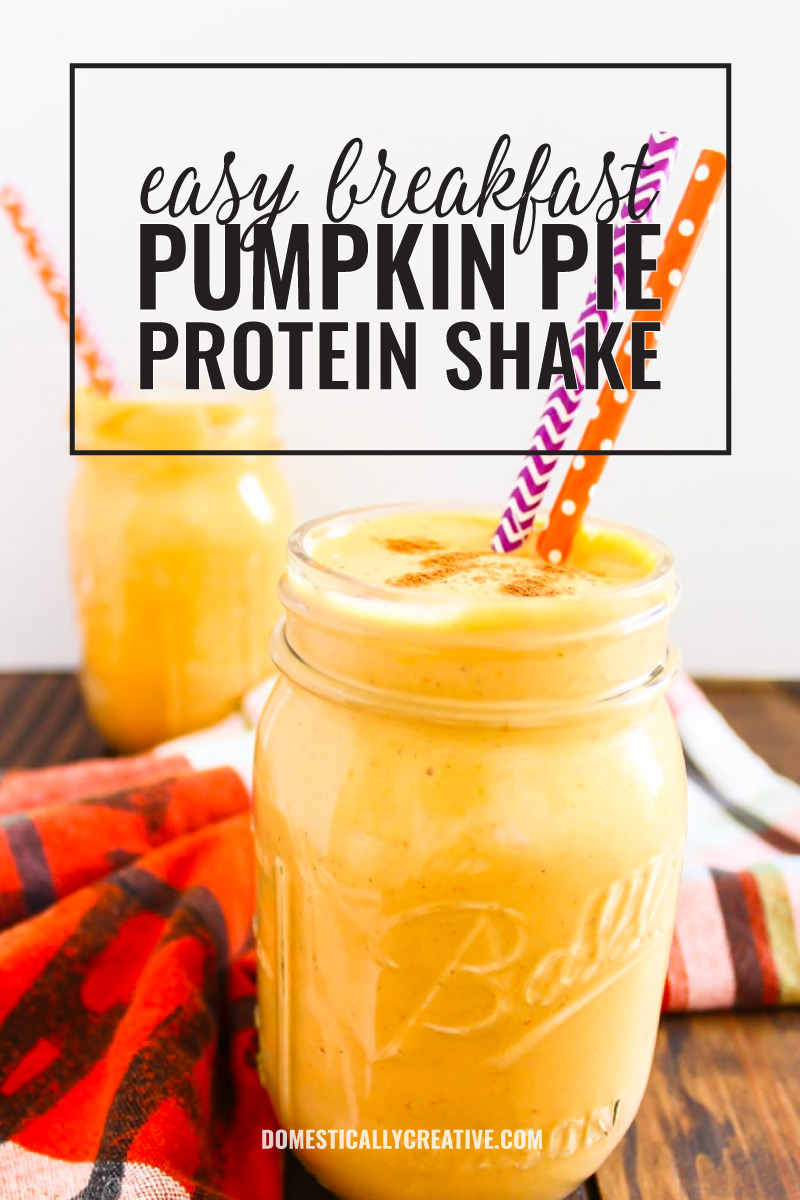 Easy protein shake with pumpkin puree