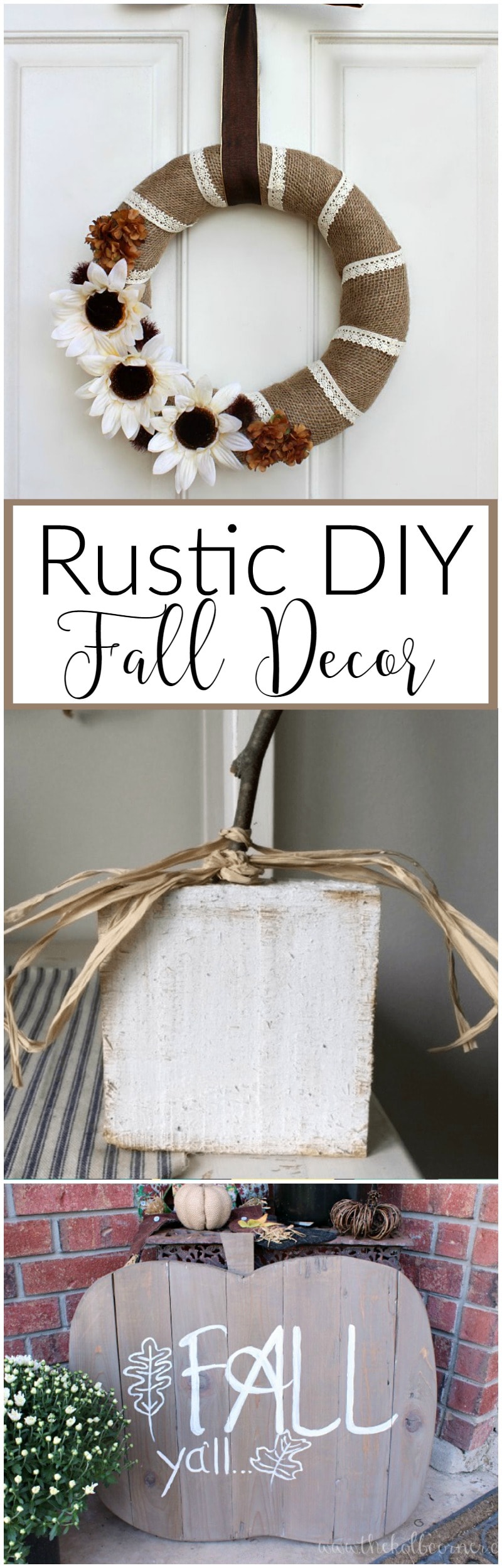 Here's a collection of some of the most creative Rustic DIY Fall Decor ideas you can use in your own home this Fall season.