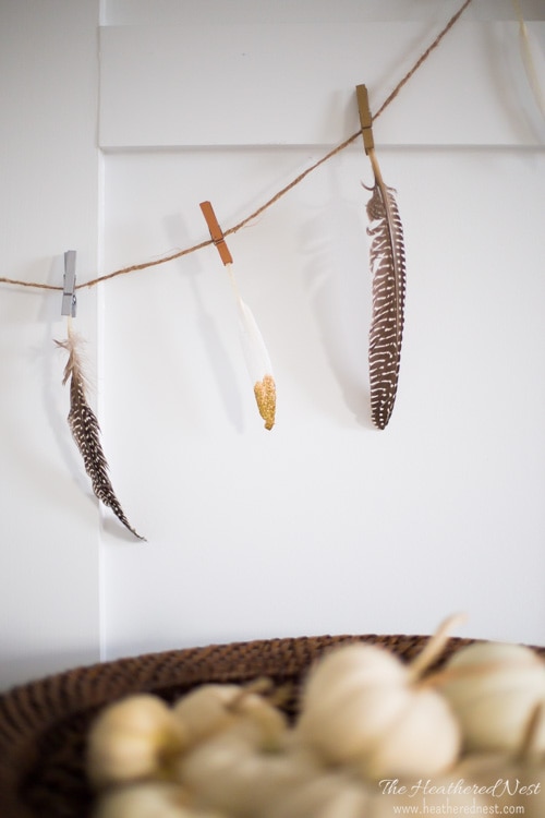 5 minute Feather Garland
