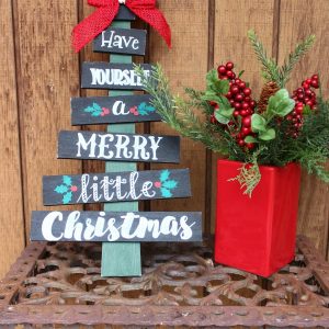 Hand Painted Christmas Tree Sign